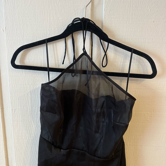 Reformation Cana Black Halter Dress Size 0 - Picture 3 of 4